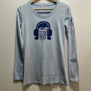 Dogfish Head Graphic Long Sleeve Tee Shirt Light Blue - medium